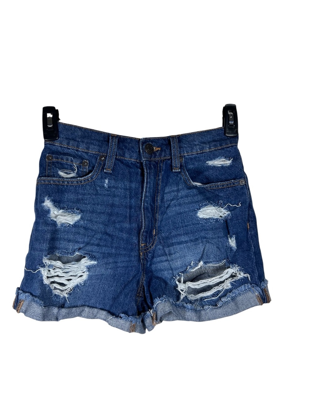 Aeropostale High Rise Curvy Mom Distressed Shorts Size 4